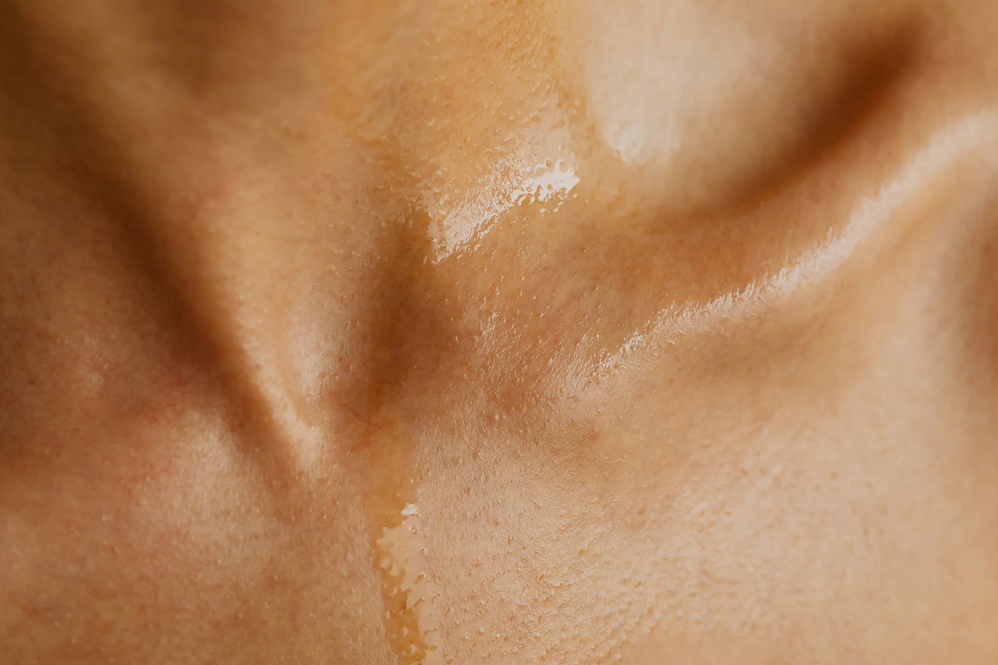 serum drip collarbone closeup — 512 Skincare