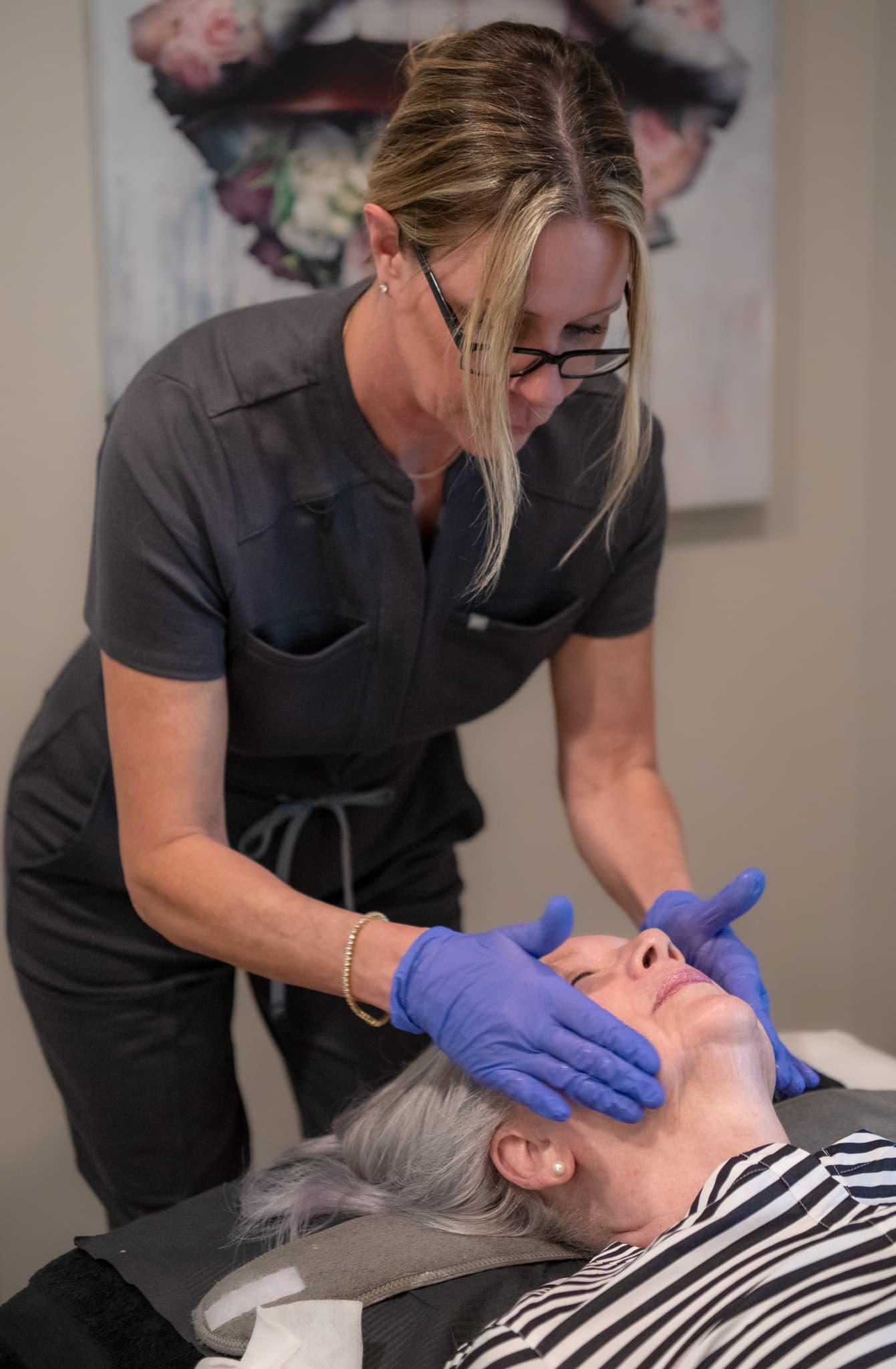 terra facial massage client — 512 Skincare